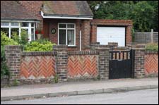 herringbone brick wall